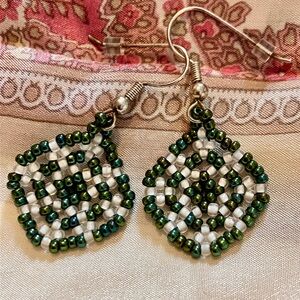 HAND CRAFTED BOHEMIAN BEADED EARRINGS *NEW *JAPANESE GLASS BEADS *LIGHTWEIGHT